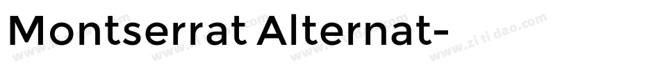 Montserrat Alternat字体转换